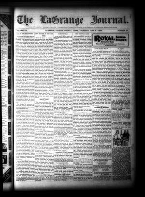 Primary view of object titled 'The La Grange Journal. (La Grange, Tex.), Vol. 20, No. 24, Ed. 1 Thursday, June 8, 1899'.