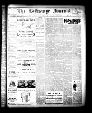 Primary view of object titled 'The La Grange Journal. (La Grange, Tex.), Vol. 17, No. 34, Ed. 1 Thursday, August 20, 1896'.