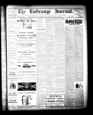 Primary view of The La Grange Journal. (La Grange, Tex.), Vol. 17, No. 31, Ed. 1 Thursday, July 30, 1896