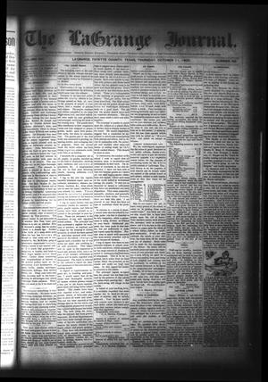 Primary view of object titled 'The La Grange Journal. (La Grange, Tex.), Vol. 21, No. 42, Ed. 1 Thursday, October 11, 1900'.
