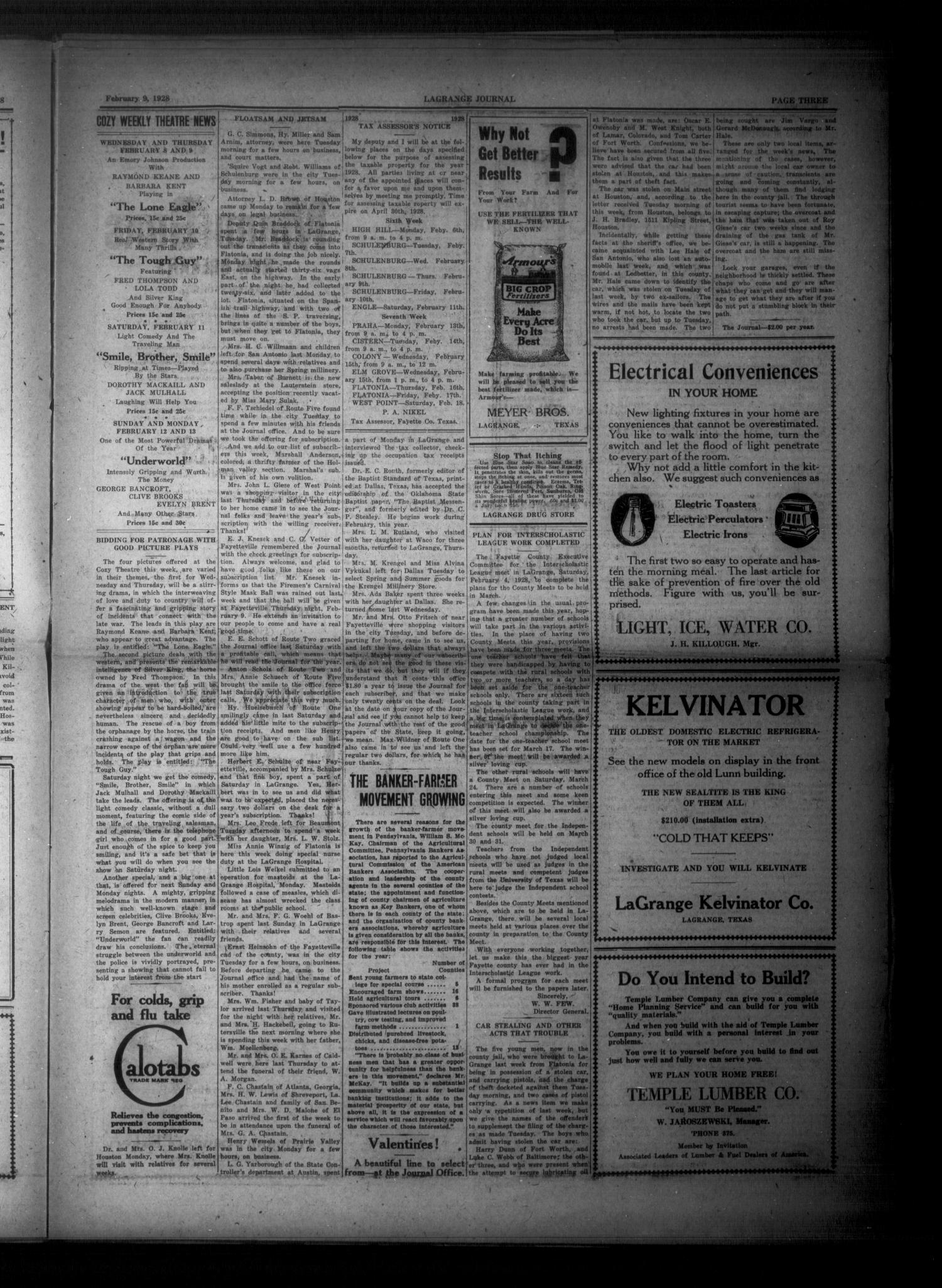 La Grange Journal (La Grange, Tex.), Vol. 49, No. 6, Ed. 1 Thursday, February 9, 1928
                                                
                                                    [Sequence #]: 3 of 8
                                                