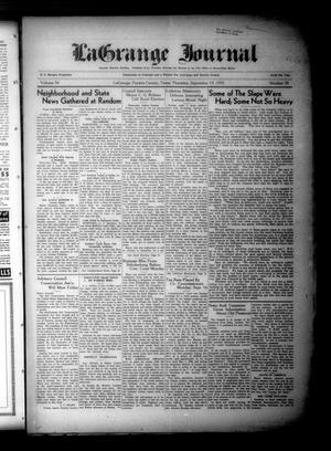 Primary view of object titled 'La Grange Journal (La Grange, Tex.), Vol. 56, No. 38, Ed. 1 Thursday, September 19, 1935'.