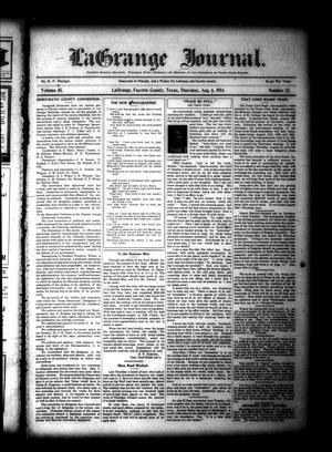 Primary view of object titled 'La Grange Journal. (La Grange, Tex.), Vol. 35, No. 32, Ed. 1 Thursday, August 6, 1914'.