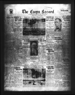 Primary view of object titled 'The Cuero Record (Cuero, Tex.), Vol. 40, No. 59, Ed. 1 Sunday, March 11, 1934'.