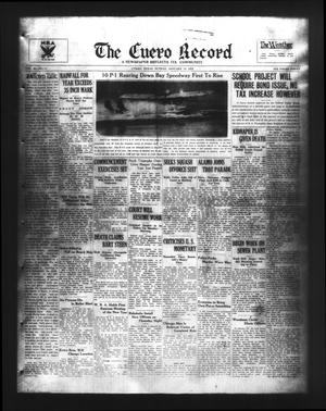 Primary view of object titled 'The Cuero Record (Cuero, Tex.), Vol. 40, No. 11, Ed. 1 Sunday, January 14, 1934'.