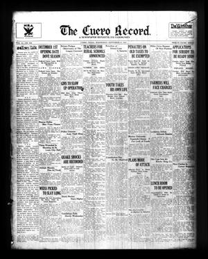 Primary view of object titled 'The Cuero Record. (Cuero, Tex.), Vol. 41, No. 214, Ed. 1 Wednesday, September 11, 1935'.