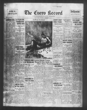 Primary view of object titled 'The Cuero Record (Cuero, Tex.), Vol. 37, No. 273, Ed. 1 Thursday, November 19, 1931'.