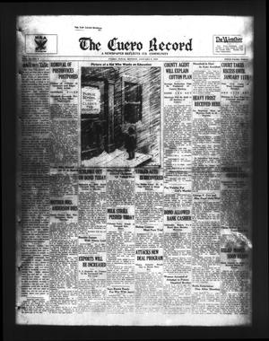 Primary view of object titled 'The Cuero Record (Cuero, Tex.), Vol. 40, No. 6, Ed. 1 Monday, January 8, 1934'.